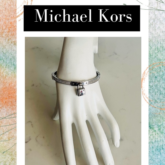 Michael Stars Jewelry - Final Sale ❤️ Michael Kors Silver Lock Bracelet With Rhinestones Price Firm